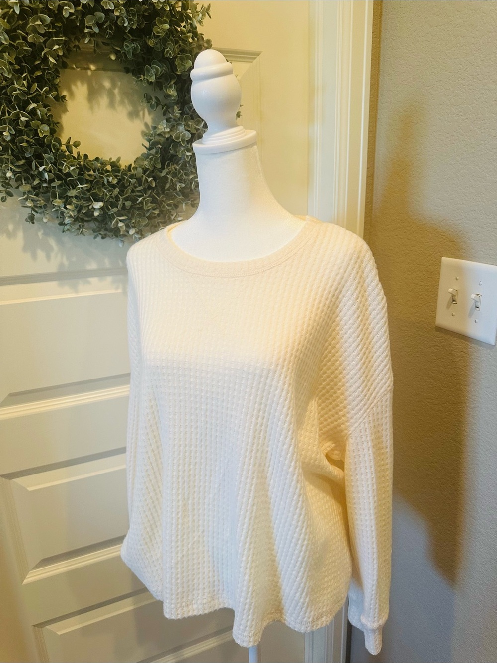 torrid NWT Cream Women's Waffle Knit Sweater 🧇